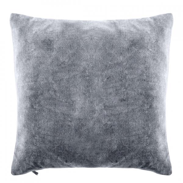 Tiseco Kissen Baumwolle Samt grau 45 x 45 cm
