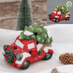 Truck with Christmas tree with LED light, S, approx. 14cm