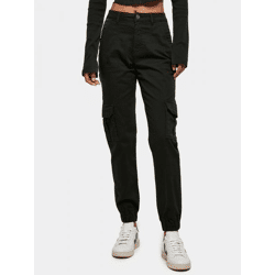 bequeme URBAN CLASSICS Damen Jeans Stretch Taschen 320 g/m² mit Baumwolle Schwarz