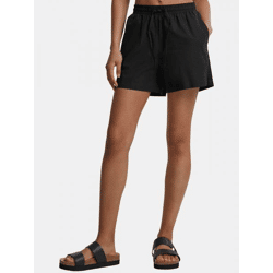 Comfortable Urban Classics Women's Shorts with Drawstring and Pockets, 105 g/m², Cotton Blend, Black
