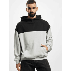 bequemer URBAN CLASSICS Herren Hoodie Kapuze 300 g/m² mit Baumwolle Grau/Schwarz