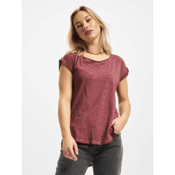 bequemes Urban Classics Damen T-Shirt 140 g/m² mit Baumwolle Rot