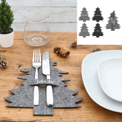 Besteckhalter Weihnachtsbaum Filz 4/s 