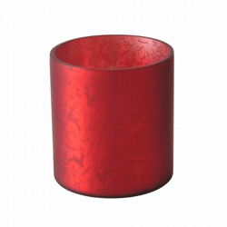 Boltze Teelichthalter „Gwendo“, rot, 9 cm