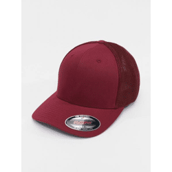 coole Flexfit Unisex Cap Mesh 210 g/m² mit Baumwolle Rot