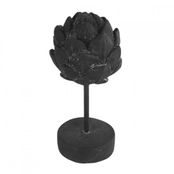 Countryfield Statue Artischocke auf Fuß Davor schwarz 23 cm