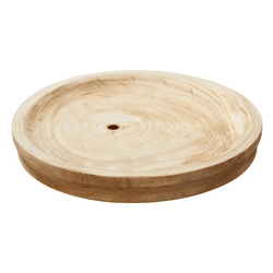 Decorative wooden plate, round, large, approx. 33cmD