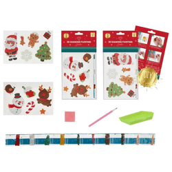 Diamond Painting Sticker Weihnachten, 6er Set, 2/s