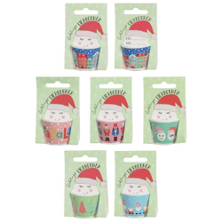 Eierbecher Weihnachten auf Karte, 6/s, ca.4cmH