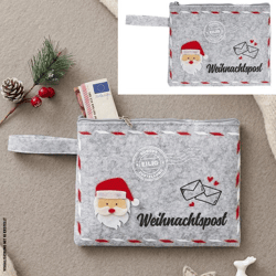 Filztasche Weihnachtspost ca. 16x13cm 