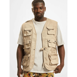funktionale Brandit Herren Jacke Reißverschluss Taschen Beige