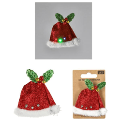 LED Weihnachtsanstecker, Santamütze