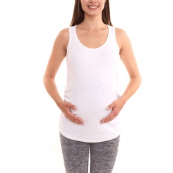 neun 9 monate Damen Sommer-Top schlichtes Schwangerschafts-Shirt Umstandsmode 65642053 Weiß