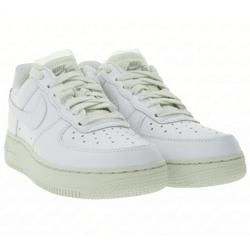 NIKE Air Force 1 LO PRM Unisex Sneaker Echtleder Turnschuhe mit Air-Dämpfung Low-Top Sneaker DN5463 100 Weiß