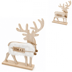 Noor Living rendier XMAS hout 31,5 cm 2 assorti
