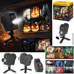 Projektor Window, Halloween und Weihnachten