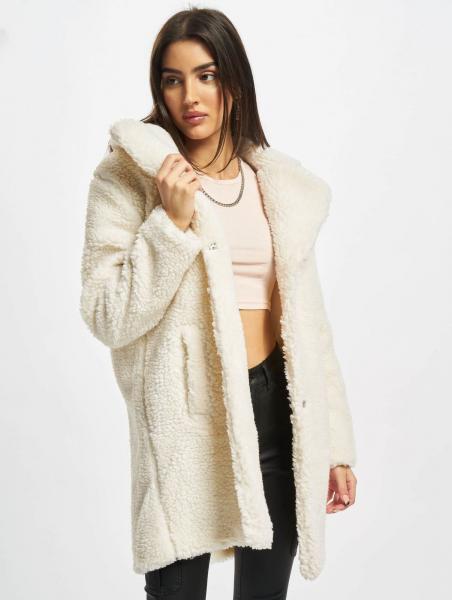 schlichte URBAN CLASSICS Damen Jacke Kordelzug 350 g/m&sup2; Ecru-Wei&szlig;