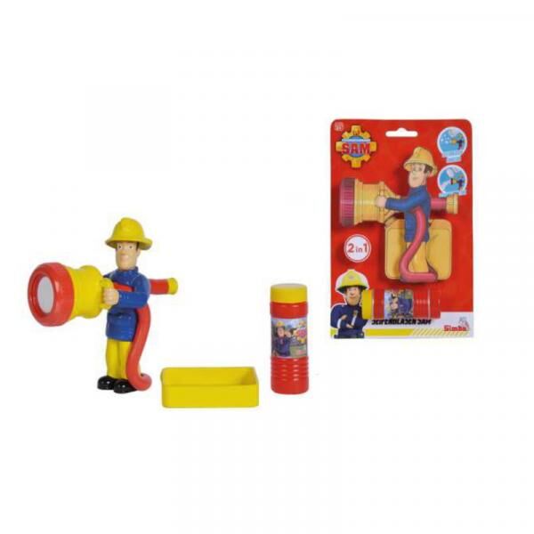 Simba 109252439 - Feuerwehrmann Sam, Seifenblasen Sam Figur