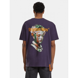 sportliches Forgotten Faces Herren T-Shirt Oversize mit Baumwolle Violett