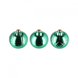 Vaas Christmasball groen 11 cm 3 assorti