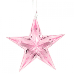 Wilko Weihnachtsaufhänger Stern Acryl 9 cm