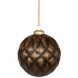 Wilko Weihnachtskugel Nordic Antique braun 10 cm