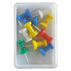 Schale mit Reißzwecken, 2,2 cm, 10 Stück