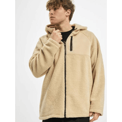 bequemer Urban Classics Herren Hoodie Reißverschluss Rippbündchen 260 g/m² Beige
