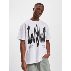 bequemes Lost Youth Herren T-Shirt Oversize 240 g/m² mit Baumwolle Weiß