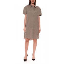 BOYSEN´S Damen knielange Hemd-Bluse bequeme Leinen-bluse 67554250 Khaki