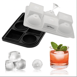 Eiswürfelform XXL, 3x Kugeln und 3x Würfel aus einer Form