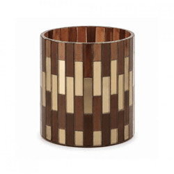 J-Line Teelichthalter „Chic“, braun, 8 cm