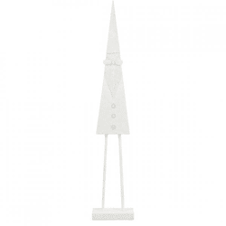 J-Line Weihnachtsmann auf Sockel weiß 117 cm