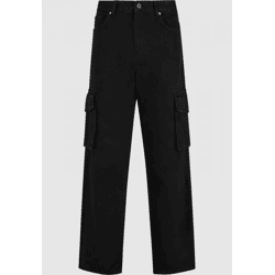 lässige 2Y Premium Herren Jeans Straight Fit Reißverschluss mit Baumwolle Schwarz