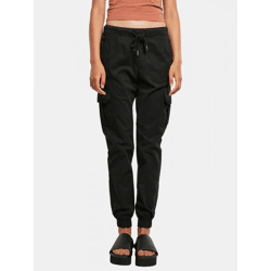 lässige URBAN CLASSICS Damen Jeans Stretch Taschen 260 g/m² mit Baumwolle Schwarz