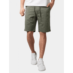 moderne Urban Classics Herren Chino Stretch Kordelzug 270 g/m² mit Baumwolle Khaki