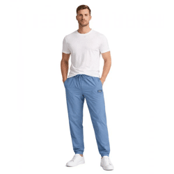 modische Sergio Tacchini Herren Jogging-Hose Trainings-Hose mit Taschen Retro-Sporthose STM21135 Blau