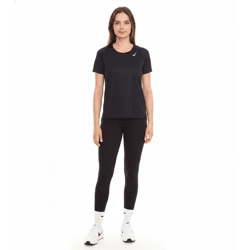 NIKE Dri-FIT Race Damen T-Shirt kurzärmliges Fitness-Shirt luftiges Sport-Shirt DD5927 010 Schwarz