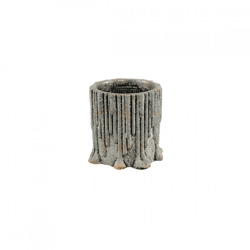 PTMD Indiana XS Dripped Gray Flower Pot, 9 cm