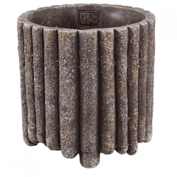 PTMD Morganne L Flower Pot, Low, Brown, 18 cm