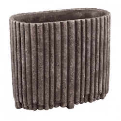 PTMD Morganne L Oval Brown Flower Pot, 40 cm