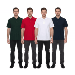 SANTINO Cws Herren schlichtes Polo-Shirt mit Baumwollanteil Kurzarm-Shirt Grün, Weiß, Blau oder Rot