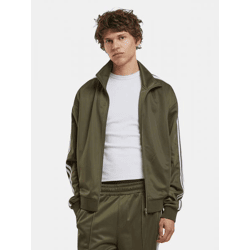 schlichte Urban Classics Herren Jacke Reißverschluss Taschen Khaki