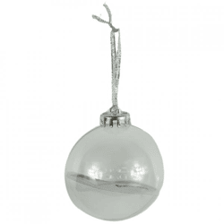 Stern Fabrik Weihnachtskugel transparent 8 cm