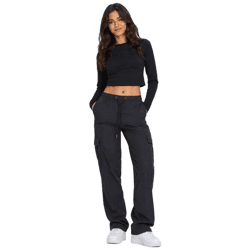 stylische URBAN CLASSICS Damen Jeans Taschen 90 g/m² Schwarz