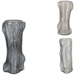Vase Baum grau 14 cm 3 Stück sortiert