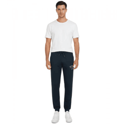 VINSON Herren Jogging-Hose Sweat-Hose mit VINSON-Logo Baumwoll-Hose Sweat Pants Dunkelblau
