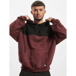 weicher URBAN CLASSICS Herren Hoodie Kapuze 300 g/m² mit Baumwolle Rot/Schwarz