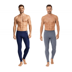 Atmungsaktive TOPTEX PRO Herren Funktions-Hose Leggings lange Unterhose mit OEKO-TEX Standard 100 Arbeits-Unterhose Blau meliert oder Navy