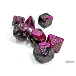 Chessex: Gemini Black-Purple/gold Polyhedral 7-Dice Set